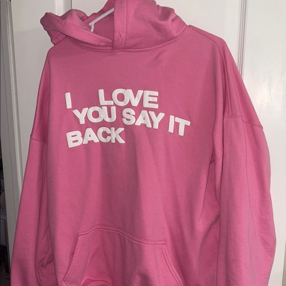 LONELY GHOST Tops Lonely Ghost Pink Hoodie Ways To Say